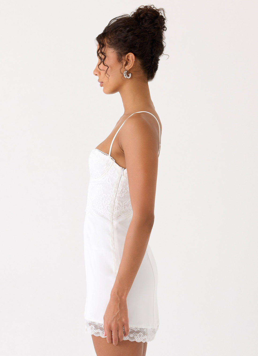 Aloura Lace Mini Dress White