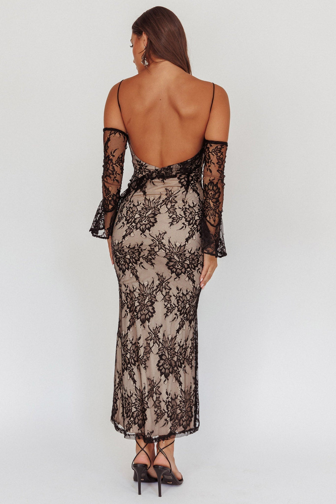 Zahra Lace Maxi Dress Black