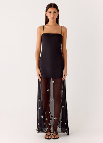 Jesiah Embellished Maxi Dress Black