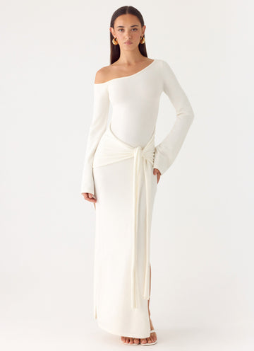 Kova Knit Maxi Dress White