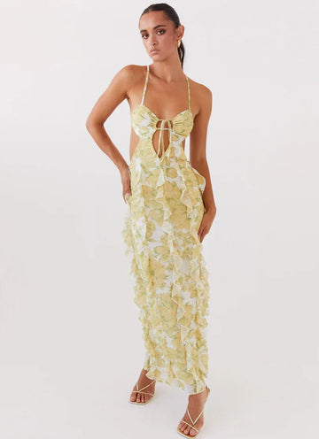 Katie Ruffle Maxi Dress