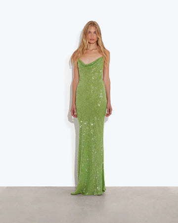 Gaia Verde Maxi Dress
