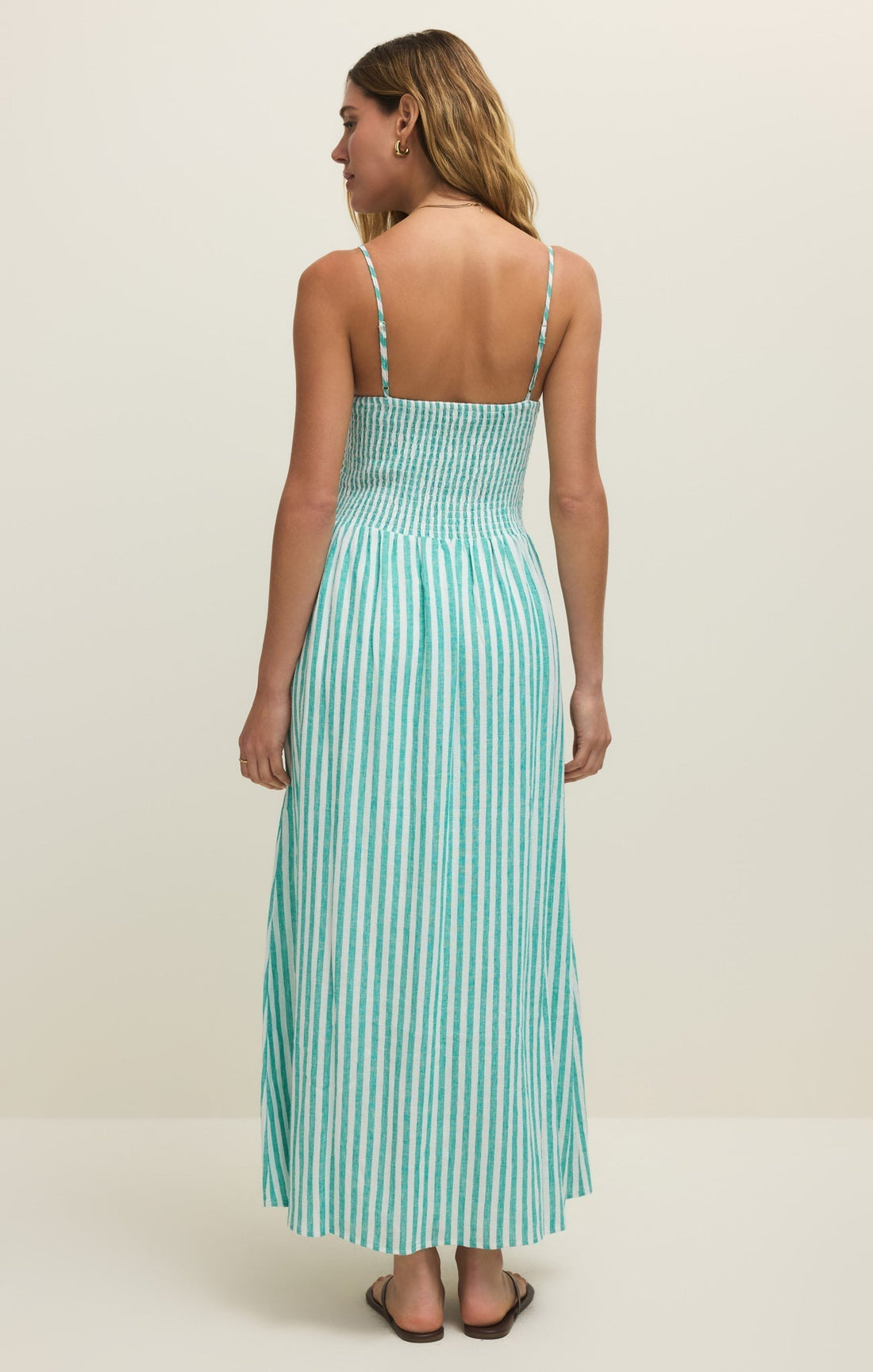 Stripe Linen Maxi Dress
