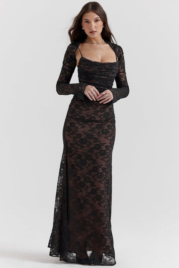Imogen Vintage Elegance Maxi Dress